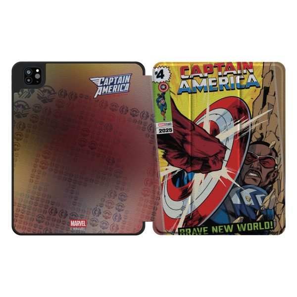 Marvel Avengers Sam Wilson Captain America Classic Cover Tablet Case for Apple iPad Fashion