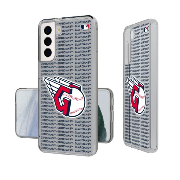 Cleveland Guardians Text Backdrop Clear Phone Case Discount